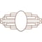 Ekena Millwork Wood Fretwork Pierced Medallion, 24"W x 12"H x 6 5/8"IW x 11 3/8"IH x 3/8"T, Wood (Paint Grade) CMWP24X12X0375EBMF - alternate 1